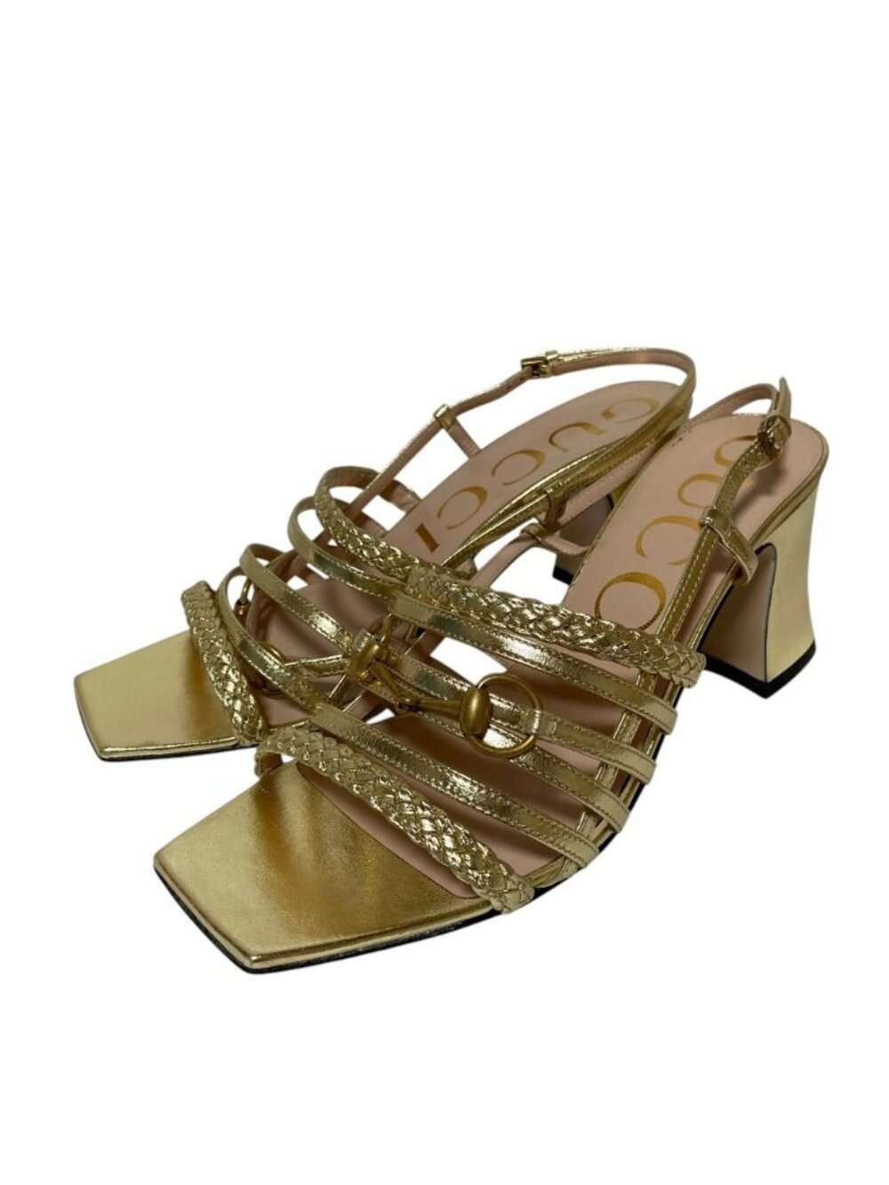 Gucci Strap Bit Sandals Gold Colored Spring Summer